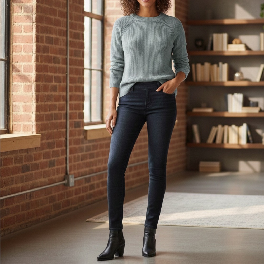 CAbi Women's Gray Crewneck Sweater